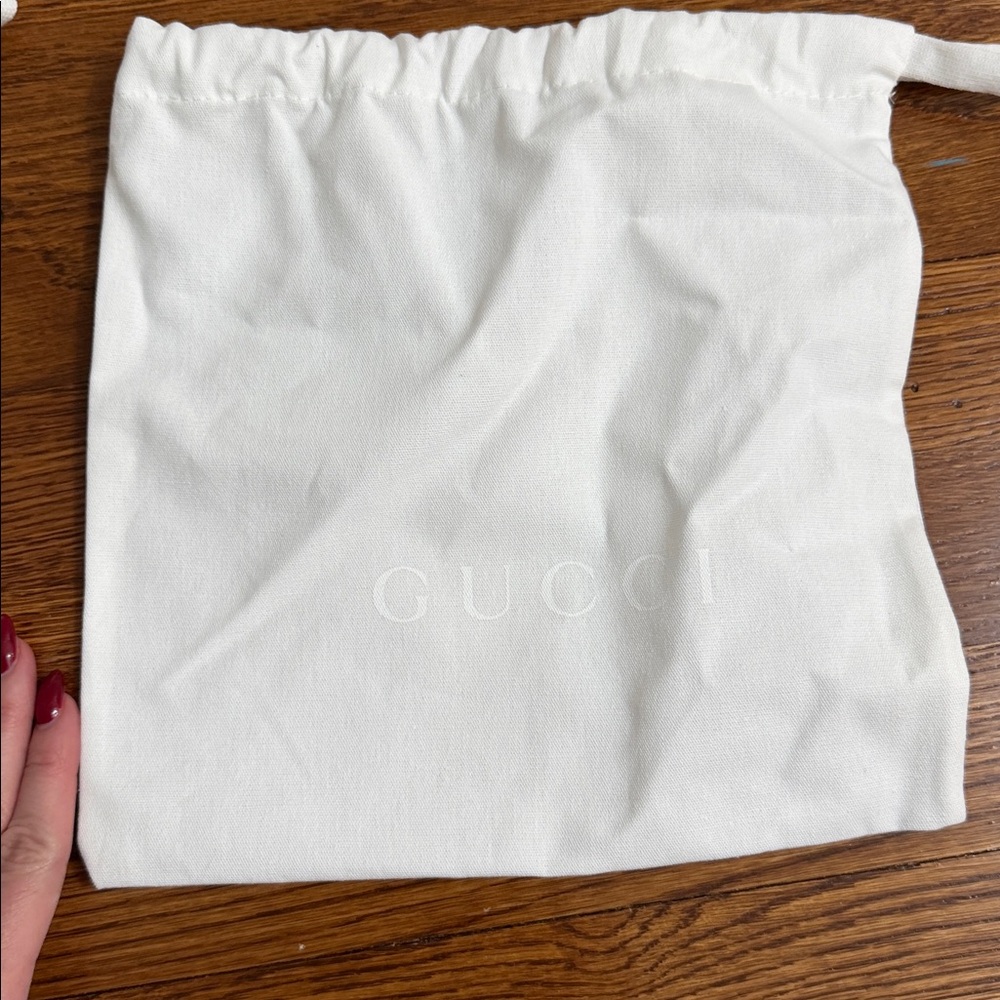Gucci Small White Drawstring Bag - image 2
